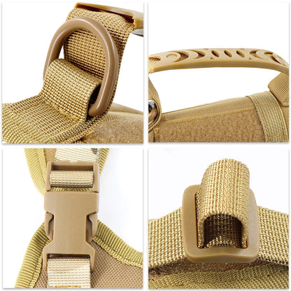 Adjustable Tactical Puppy Harness  Leash for Small Dogs and Cats - Military-Style Vest for Training and Walking - ZOOMNSTORE