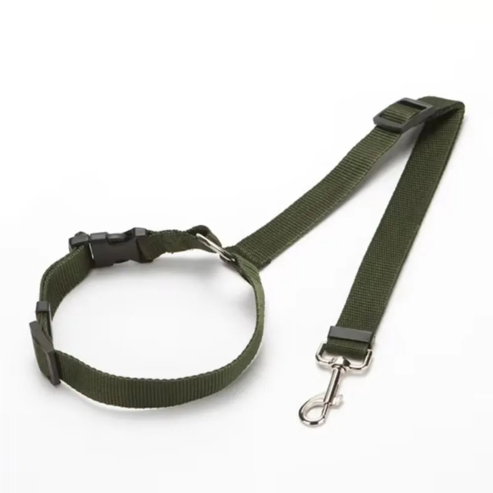 Adjustable Two-in-One Pet Car Seat Belt  Leash - Nylon Dog Safety Harness - ZOOMNSTORE