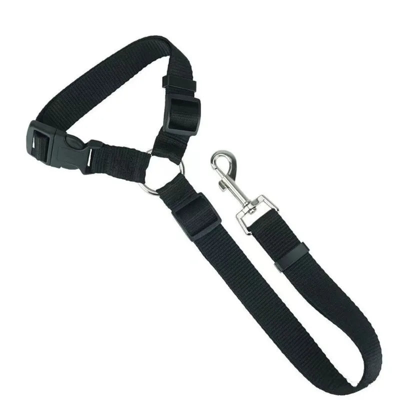 Adjustable Two-in-One Pet Car Seat Belt and Leash - Nylon Safety Harness for Dogs - ZOOMNSTORE