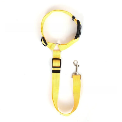 Adjustable Two-in-One Pet Car Seat Belt and Leash - Nylon Safety Harness for Dogs - ZOOMNSTORE