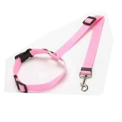 Adjustable Two-in-One Pet Car Seat Belt and Leash - Nylon Safety Harness for Dogs - ZOOMNSTORE