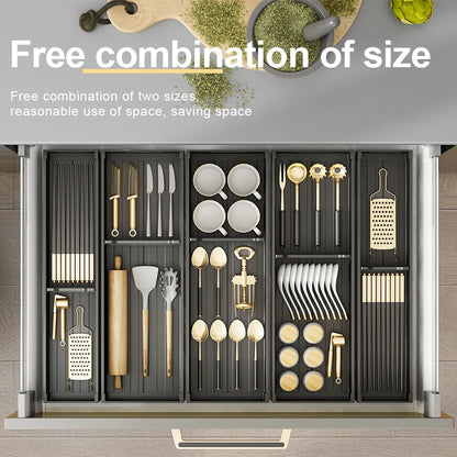 Kitchen Adjustable Dish Rack Under Cabinet Drawer Spoon Chopstick Storage Holder Retractable Spacing Drying Disc Shelf Organizer - ZOOMNSTORE