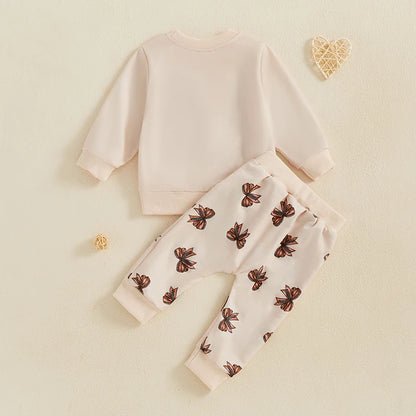 Adorable Toddler Girls Winter Outfits Floral Print Hoodie and Leggings Set Baby Warm 2 Piece Clothing Ensemble - ZOOMNSTORE