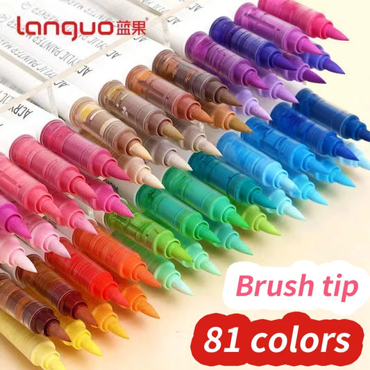 Aesthetic Graffiti Markers - Acrylic Brush Tip Pens for Art  Drawing - ZOOMNSTORE