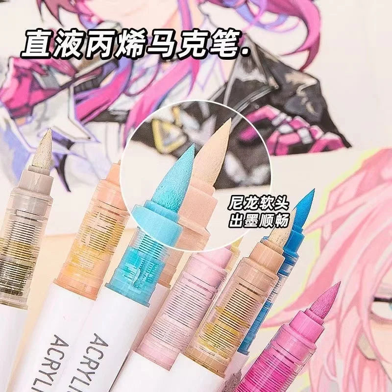 Aesthetic Graffiti Markers - Acrylic Brush Tip Pens for Art  Drawing - ZOOMNSTORE
