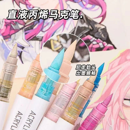 Aesthetic Graffiti Markers - Acrylic Brush Tip Pens for Art  Drawing - ZOOMNSTORE