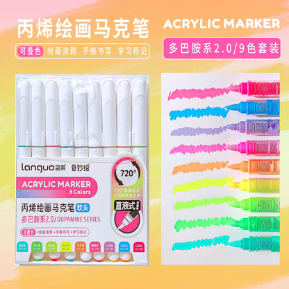 Aesthetic Graffiti Markers - Acrylic Brush Tip Pens for Art  Drawing - ZOOMNSTORE