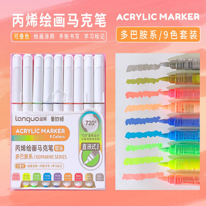 Aesthetic Graffiti Markers - Acrylic Brush Tip Pens for Art  Drawing - ZOOMNSTORE