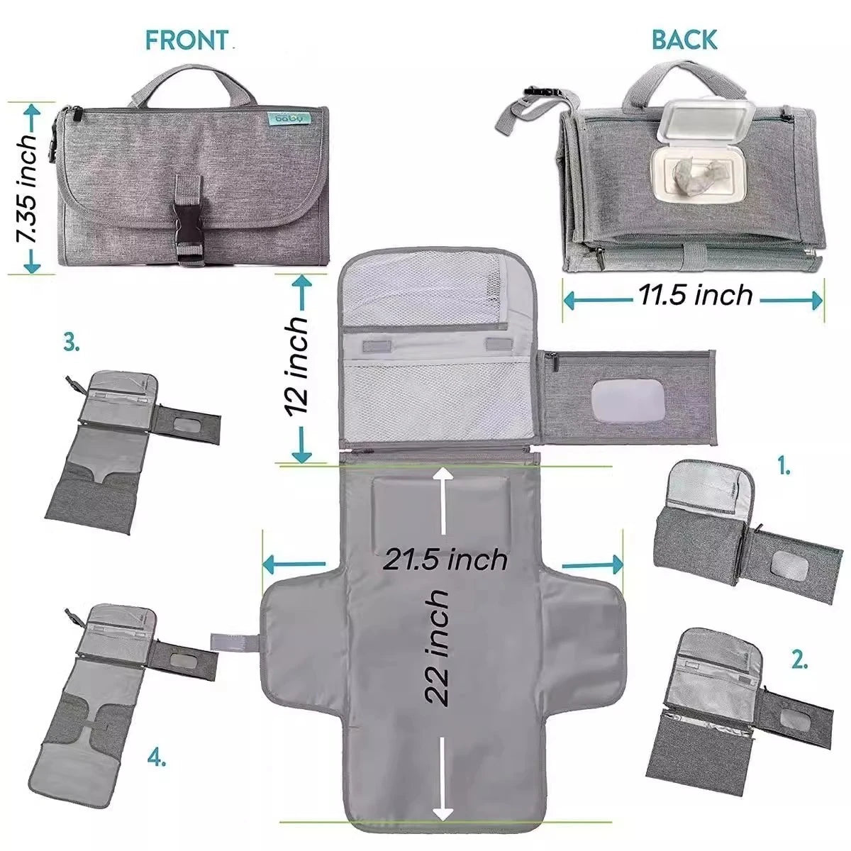 NEW Baby Diaper Pad Portable Diaper Pad For Going Out Extended Foldable Breathable Newborn Leakproof Waterproof And Urine-proof