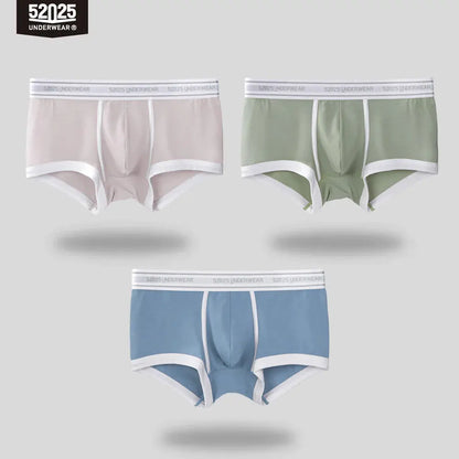 52025 Men's Cotton Modal Boxers (3-Pack) – Silky-Soft Fabric, Anatomical Contoured Pouch and Comfortable Everyday Fit