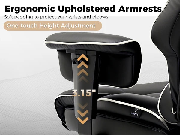 Big And Tall Office Chair | Executive Leather Chair With Lumbar Support & Pocket Spring Cushion