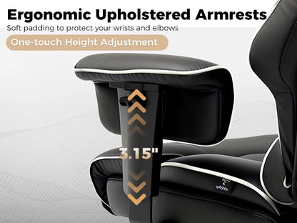 Big And Tall Office Chair | Executive Leather Chair With Lumbar Support & Pocket Spring Cushion