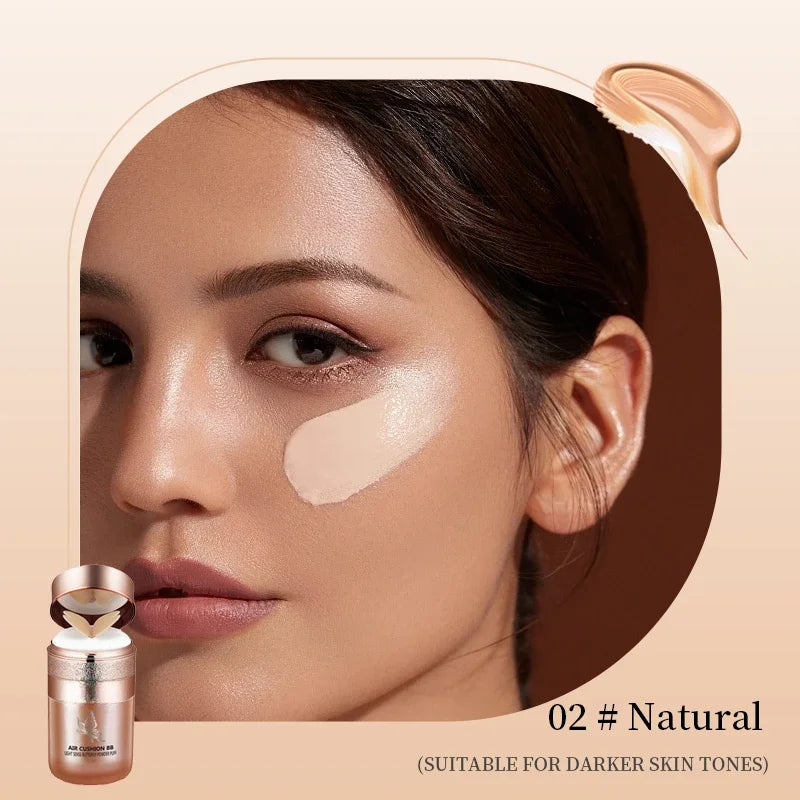 Air Cushion BB Cream - Moisturizing Foundation  Concealer with Oil Control  Waterproof Formula - ZOOMNSTORE