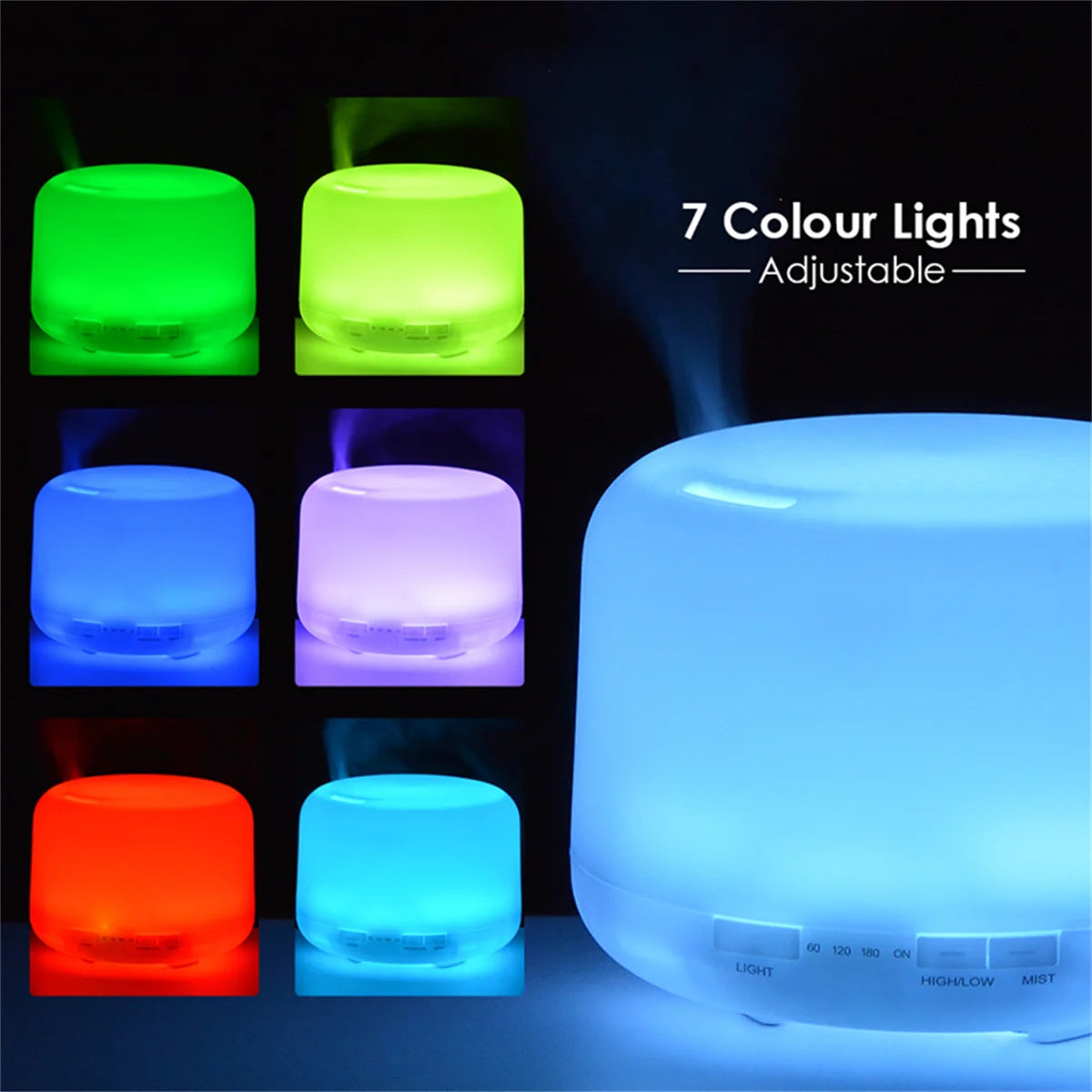 Air Humidifier Diffuser - 500ML Ultrasonic Essential Oil Aroma USB Mini Humidifier - ZOOMNSTORE