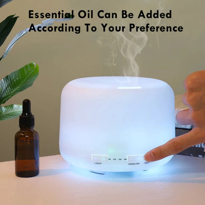 Air Humidifier Diffuser - 500ML Ultrasonic Essential Oil Aroma USB Mini Humidifier - ZOOMNSTORE