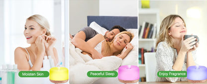 Air Humidifier Diffuser - 500ML Ultrasonic Essential Oil Aroma USB Mini Humidifier - ZOOMNSTORE