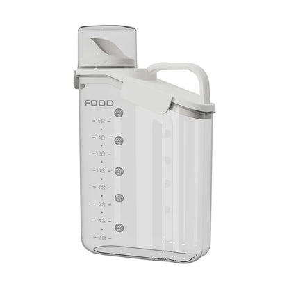 Airtight Food Container – Moisture-Proof Storage Jar with Double Seal Design & Built-In Measuring Cup - ZOOMNSTORE