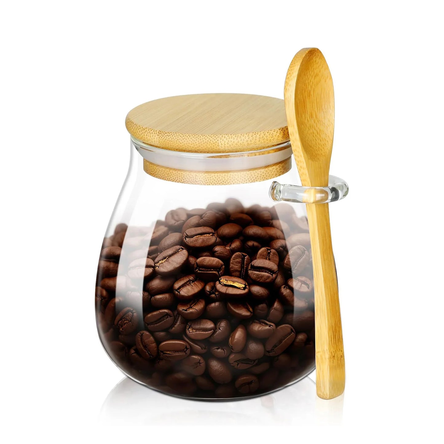 Airtight Glass Food Storage Jar - Sealed Kitchen Canister for Sugar Tea Coffee - ZOOMNSTORE