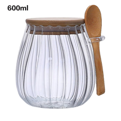 Airtight Glass Food Storage Jar - Sealed Kitchen Canister for Sugar Tea Coffee - ZOOMNSTORE