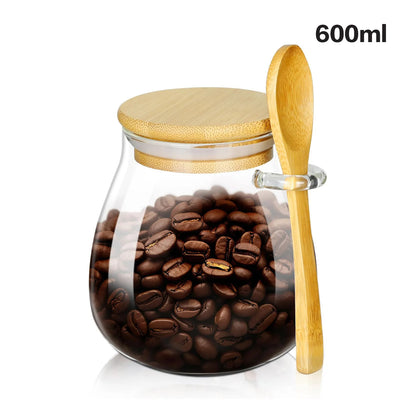 Airtight Glass Food Storage Jar - Sealed Kitchen Canister for Sugar Tea Coffee - ZOOMNSTORE