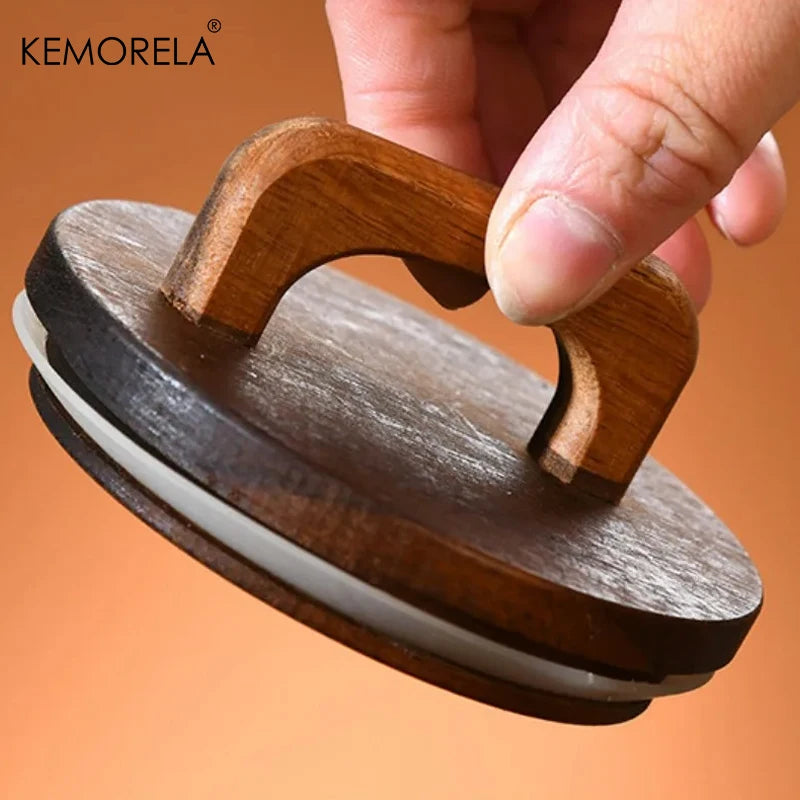 Airtight Glass Jar - Wood Lid Canister for Coffee Beans, Tea, and Snacks - ZOOMNSTORE