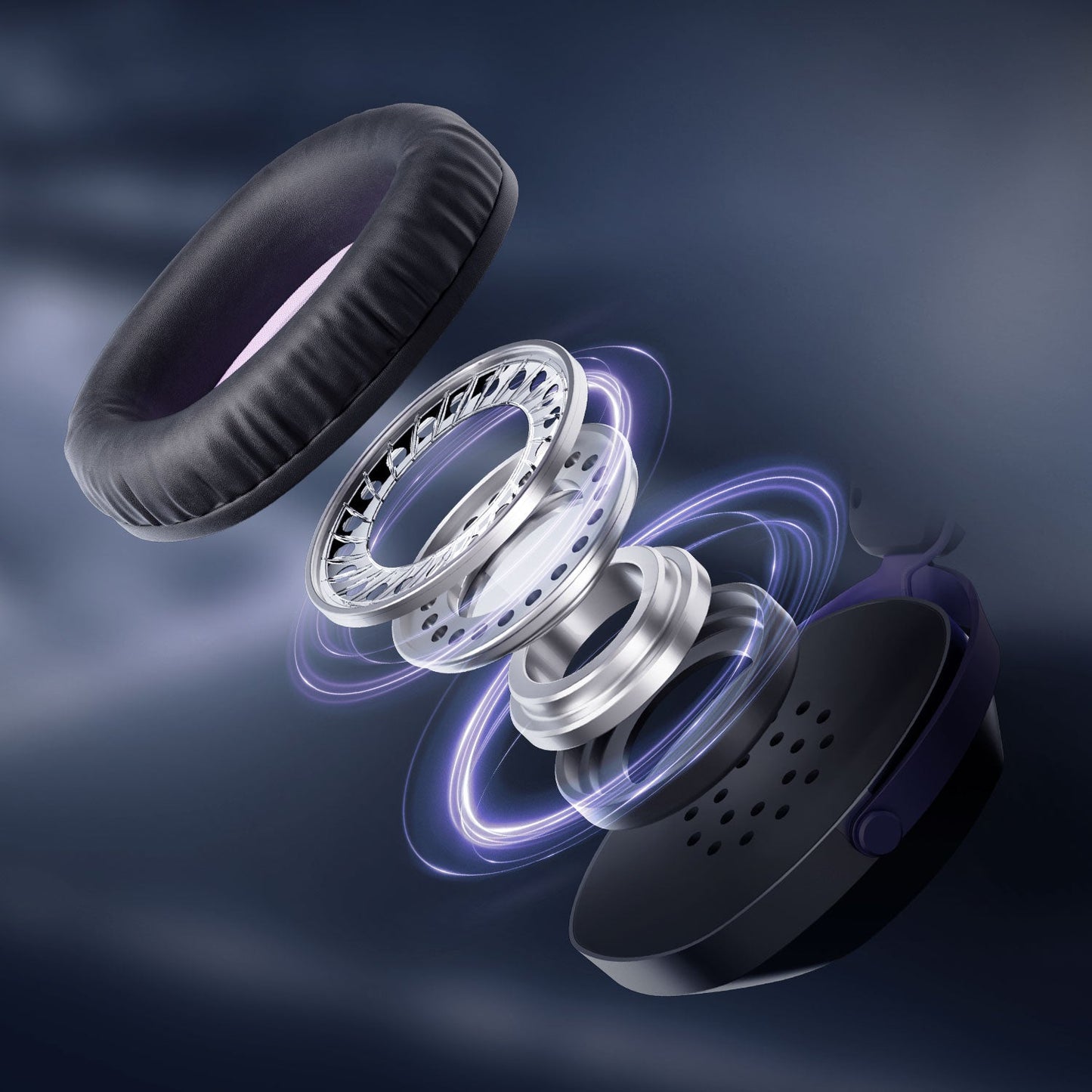 Akko GH300 Gaming Wireless Headphone with Mic Over-Ear Headset 7.1 Virtual Surround Sound Quad-Mode Head-mounted for Music Game