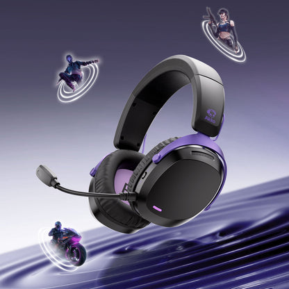 Akko GH300 Gaming Wireless Headphone with Mic Over-Ear Headset 7.1 Virtual Surround Sound Quad-Mode Head-mounted for Music Game
