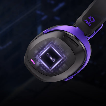 Akko GH300 Gaming Wireless Headphone with Mic Over-Ear Headset 7.1 Virtual Surround Sound Quad-Mode Head-mounted for Music Game