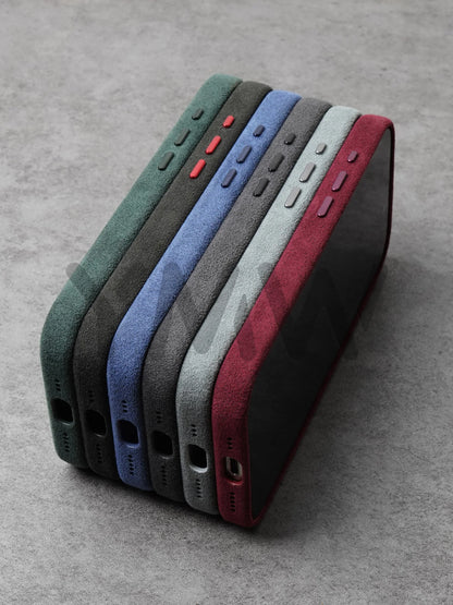 Luxury Magnetic Alcantara Case for iPhone 17161514 Pro Max - Suede Leather Supercar Design - ZOOMNSTORE