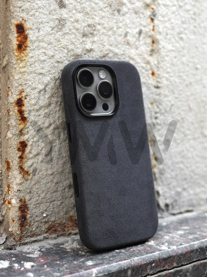 Luxury Magnetic Alcantara Case for iPhone 17161514 Pro Max - Suede Leather Supercar Design - ZOOMNSTORE