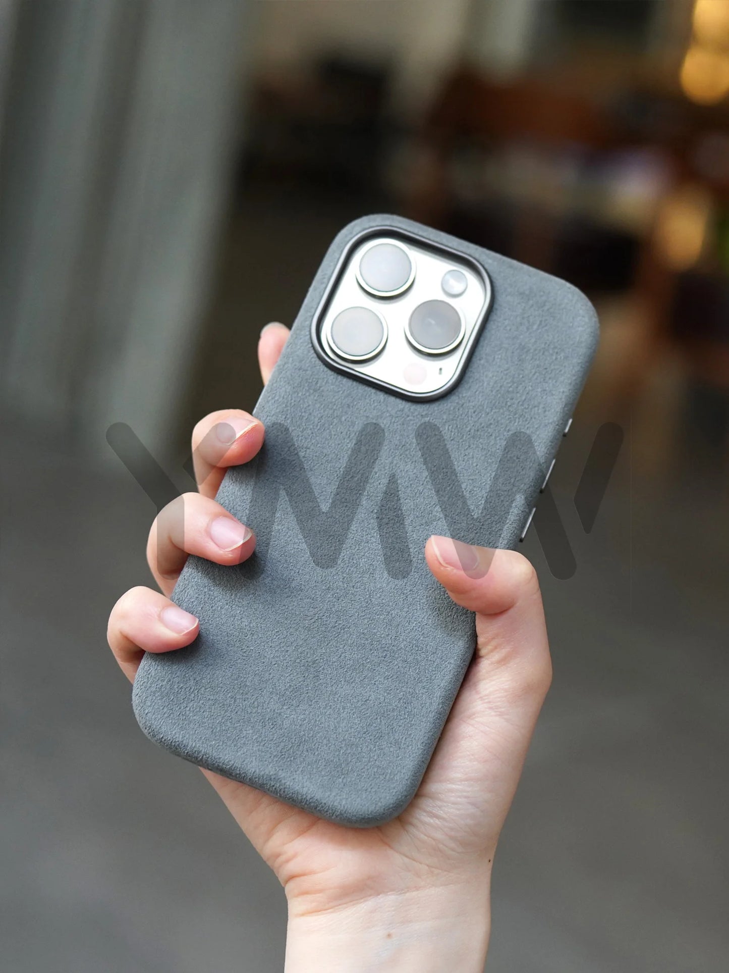 Luxury Magnetic Alcantara Case for iPhone 17161514 Pro Max - Suede Leather Supercar Design - ZOOMNSTORE