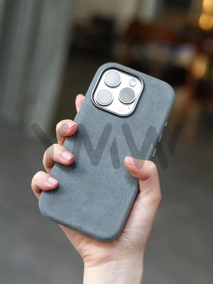 Luxury Magnetic Alcantara Case for iPhone 17161514 Pro Max - Suede Leather Supercar Design - ZOOMNSTORE