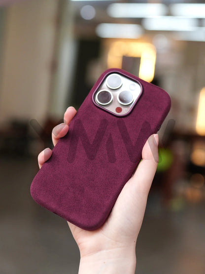 Luxury Magnetic Alcantara Case for iPhone 17161514 Pro Max - Suede Leather Supercar Design - ZOOMNSTORE