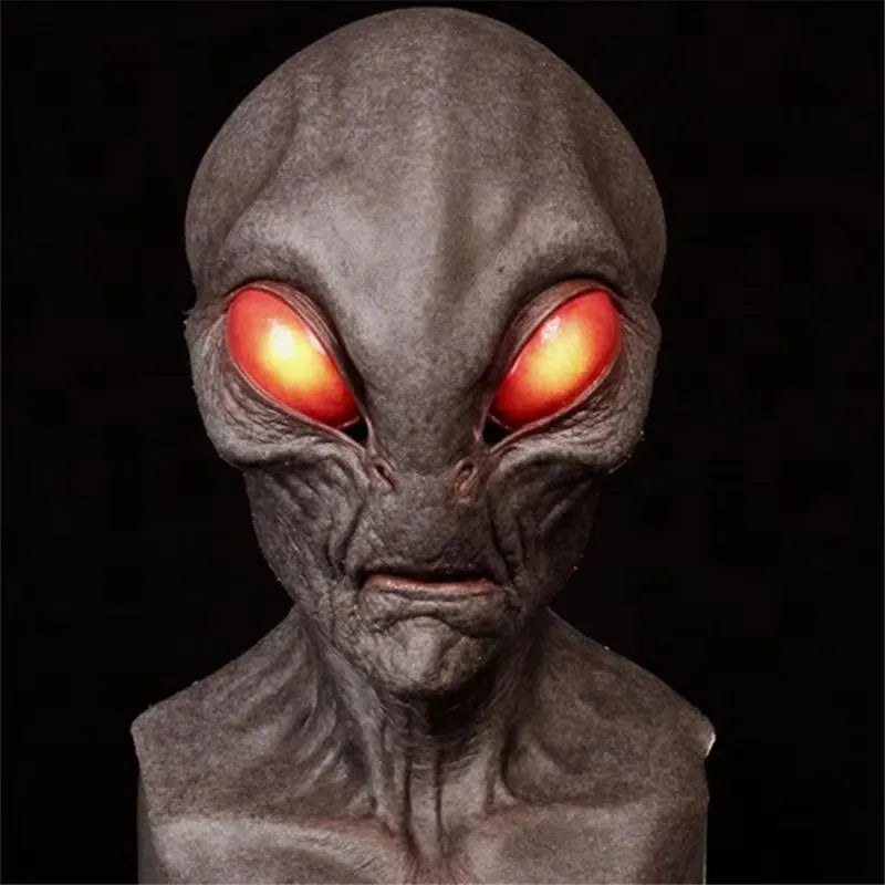 Halloween Alien Mask Cosplay Horror UFO Skull Latex Masks Helmet Carnival Dress Up Party Costume Props - ZOOMNSTORE