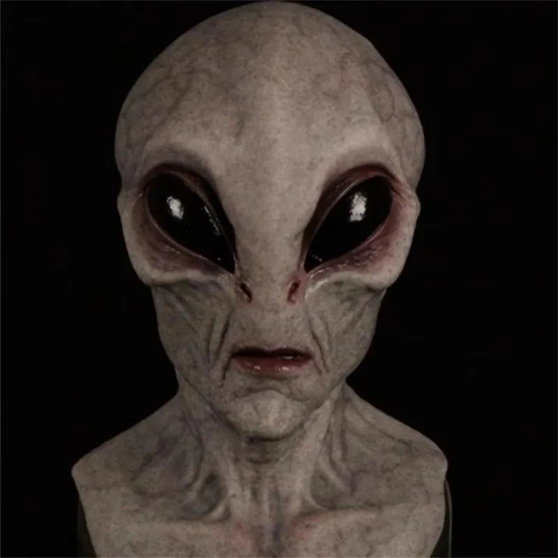 Halloween Alien Mask Cosplay Horror UFO Skull Latex Masks Helmet Carnival Dress Up Party Costume Props - ZOOMNSTORE
