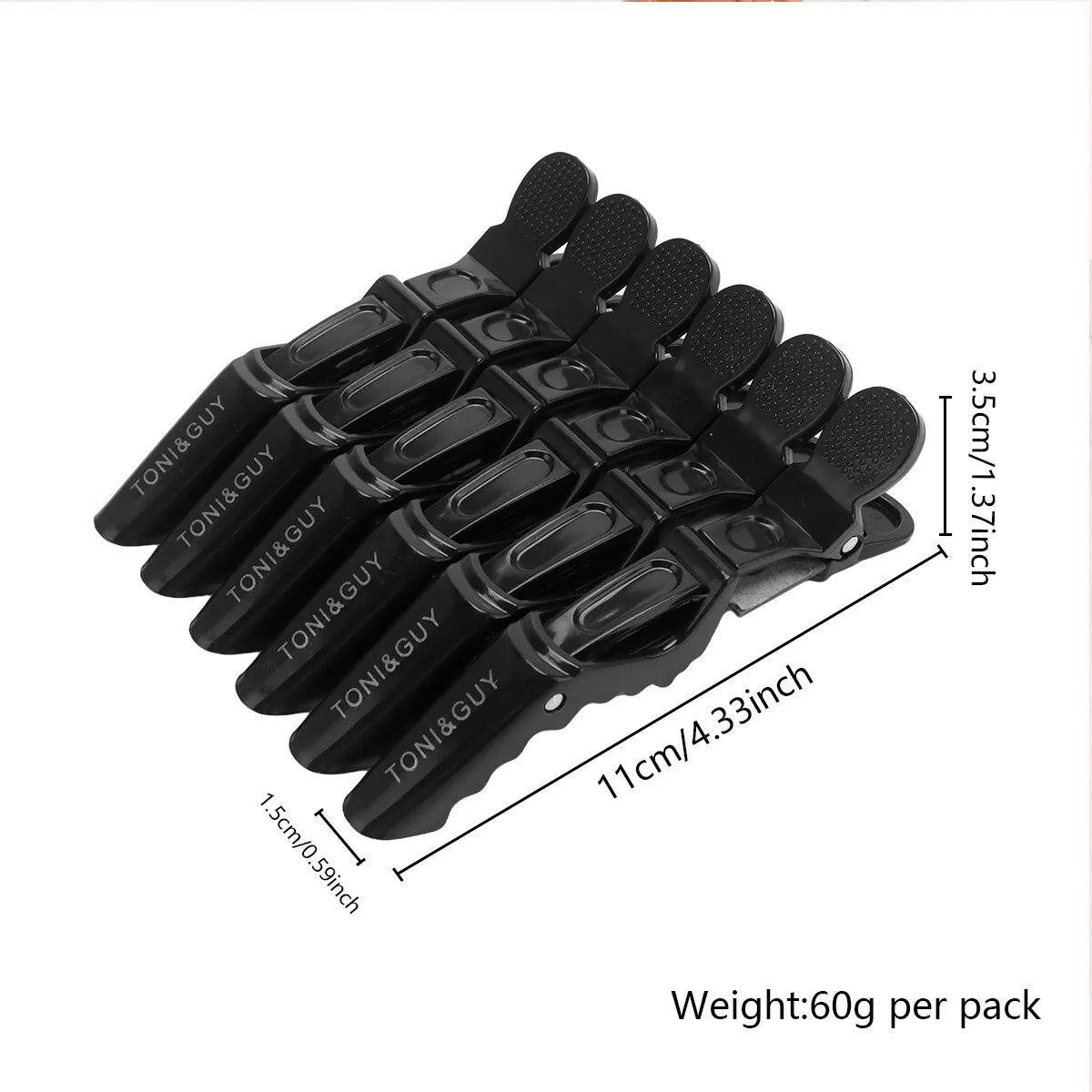 Alligator Hair Clip - 6PCS Professional Hairdressing Clamps & Plastic Hair Claw Set - ZOOMNSTORE