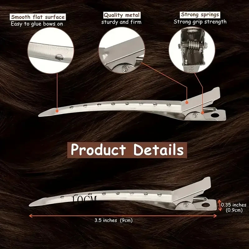 Alligator Hair Clips – Metal Duck Bill Salon Sectioning Clips for Women Styling - ZOOMNSTORE