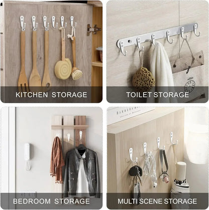 Alloy Wall-Mounted Coat Hooks - 40 Set Metal Organizer for Kitchen  Bathroom - ZOOMNSTORE