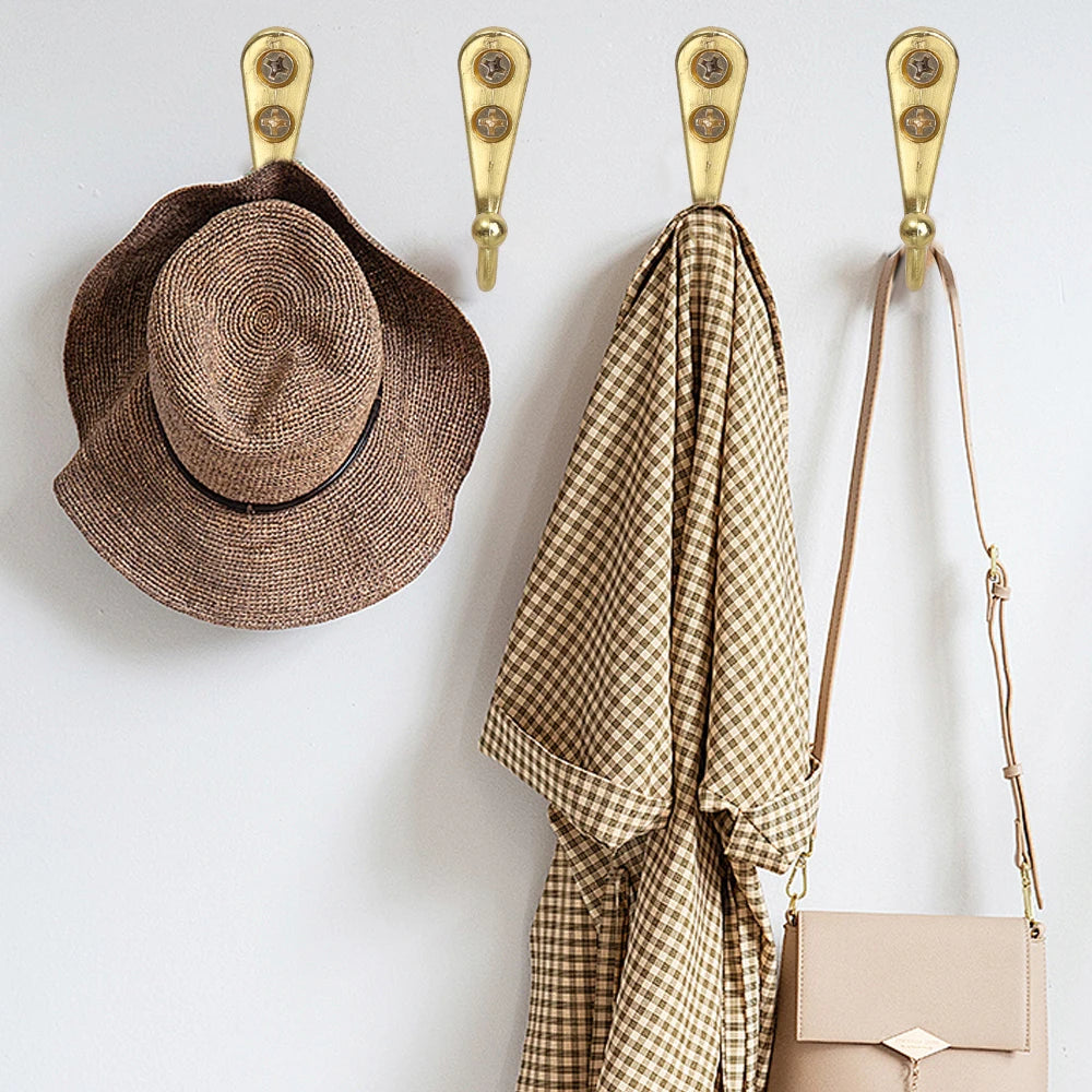 Alloy Wall-Mounted Coat Hooks - 40 Set Metal Organizer for Kitchen  Bathroom - ZOOMNSTORE