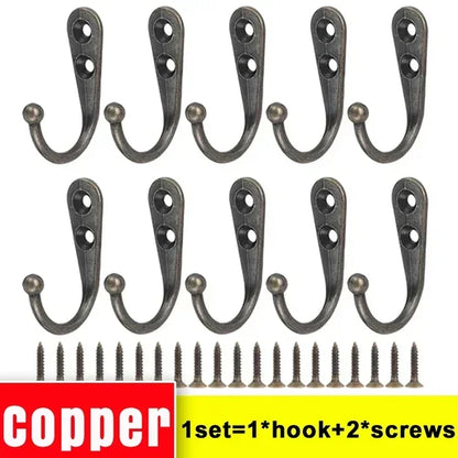 Alloy Wall-Mounted Coat Hooks - 40 Set Metal Organizer for Kitchen  Bathroom - ZOOMNSTORE