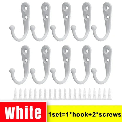 Alloy Wall-Mounted Coat Hooks - 40 Set Metal Organizer for Kitchen  Bathroom - ZOOMNSTORE