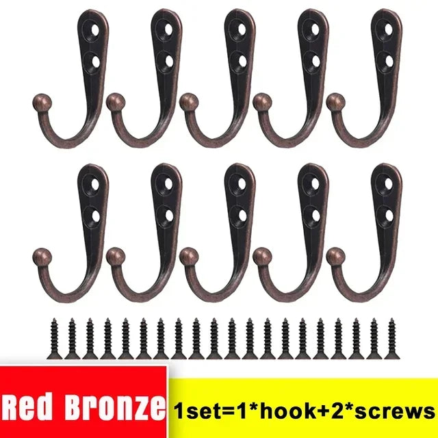 Alloy Wall-Mounted Coat Hooks - 40 Set Metal Organizer for Kitchen  Bathroom - ZOOMNSTORE