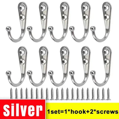 Alloy Wall-Mounted Coat Hooks - 40 Set Metal Organizer for Kitchen  Bathroom - ZOOMNSTORE