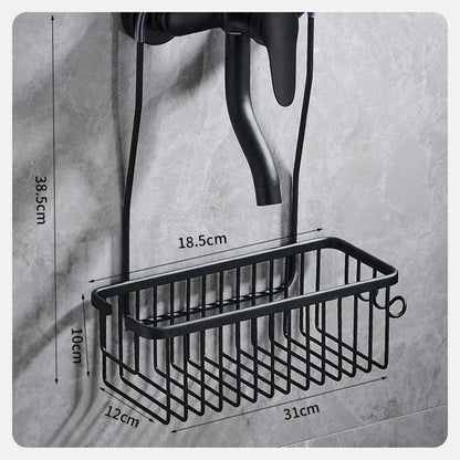 Aluminium Bathroom Shelf Without Drilling, Shower Shelf Shelves Shampoo Holder, Basket Storage Organizer Bathroom Accessories - ZOOMNSTORE