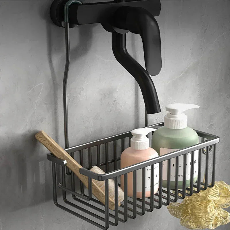 Aluminium Bathroom Shelf Without Drilling, Shower Shelf Shelves Shampoo Holder, Basket Storage Organizer Bathroom Accessories - ZOOMNSTORE
