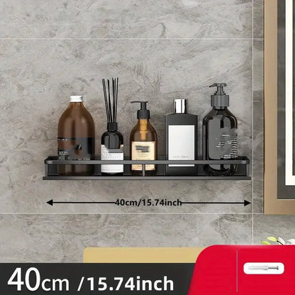 Wall-Mounted Aluminum Bathroom Storage Rack - Cosmetic Organizer - ZOOMNSTORE