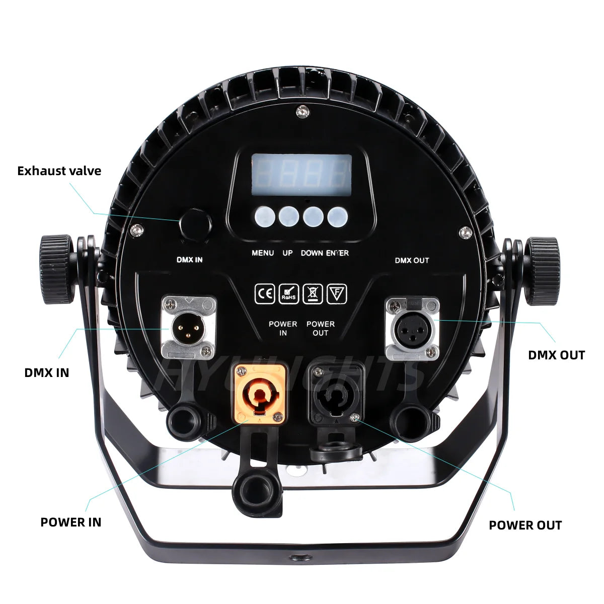 Aluminum IP65 Waterproof 18x18W RGBWAUV LED Par Light - DMX512 Stage DJ Disco Wash Light - ZOOMNSTORE