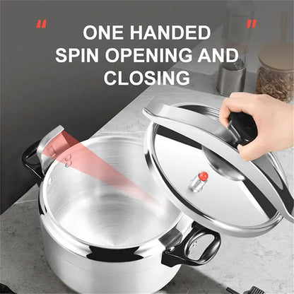 Aluminum Pressure Cooker - 3L4L5L7L Gas Safe Canner with Easy Lock Lid - ZOOMNSTORE