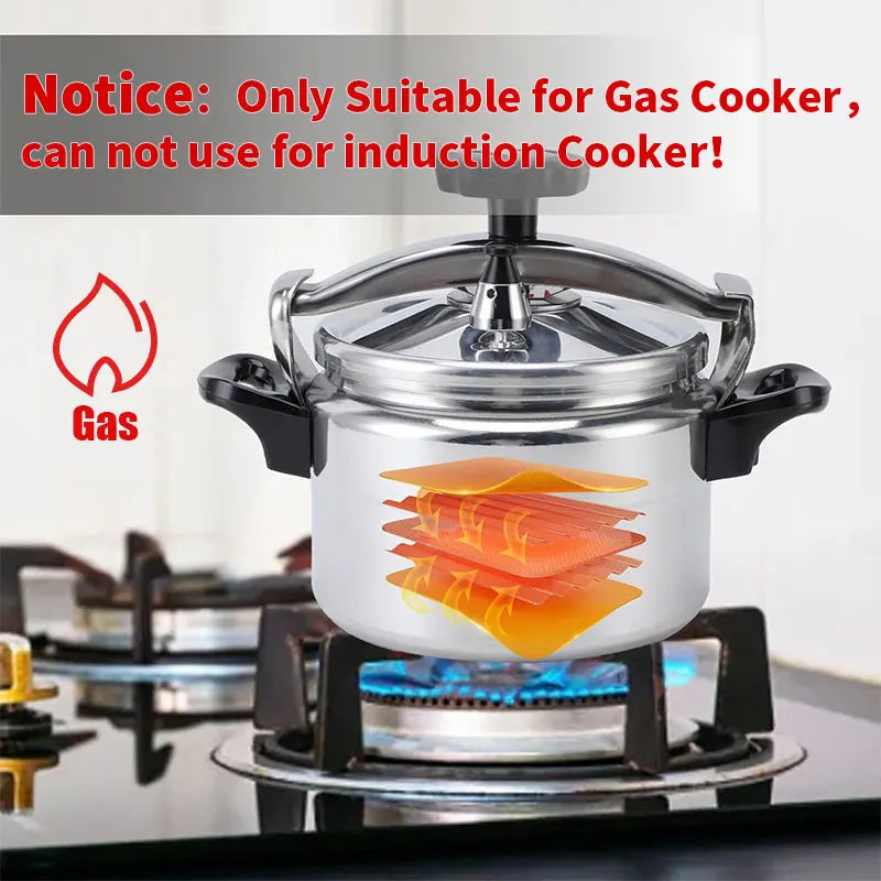 Aluminum Pressure Cooker - 3L4L5L7L Gas Safe Canner with Easy Lock Lid - ZOOMNSTORE