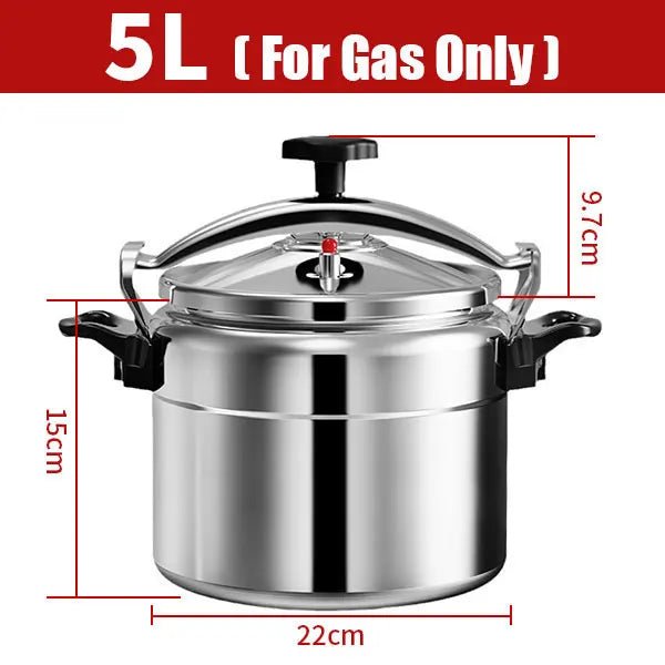 Aluminum Pressure Cooker - 3L4L5L7L Gas Safe Canner with Easy Lock Lid - ZOOMNSTORE
